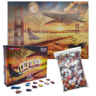 China Cartoon Toy California Dreams Fantasy Paper 1000 piece jigsaw puzzle for adults for sale