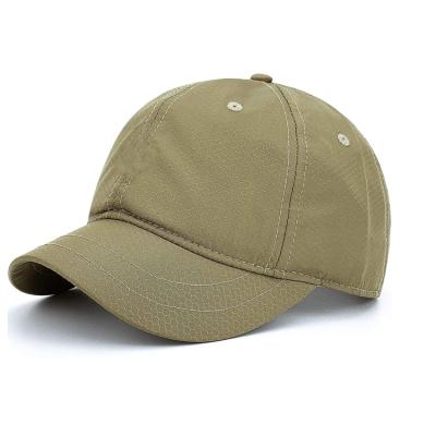 China COMMON 100% Polyester 6 Panel Custom Embroidered Short Brim Baseball Hat Waterproof Sport Hats for sale