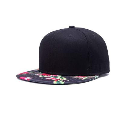 China Hip-Hop Bill Baseball Caps Women's Flat Snapback Cotton Hawaiian Floral COMMON Flower Adjustable Hats Men's for sale