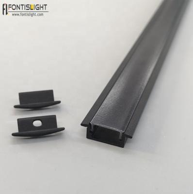 China Black Anodized Aluminum Profile ALP001B/ALP002B/ALP003B/ALP004B/ALP006B/ALP007B Lamp Housing Extrusion for sale