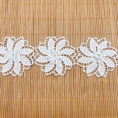 China 3D Manufacturer Wholesale High-Quality Hollow Embroidery Lace Up Trim For Swimsuit Lingerie Wedding Dress for sale