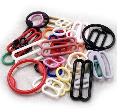 China Colorful Plastic Underwear Accessories Accessories Ring Slider And Hook 089 Bra Buckle For Pajamas for sale