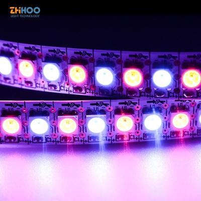 China Theme Park WS2812B 5V 12V 24V Led Strip Light SMD 5050 PCB Dreamy Pixel White Black Color Accessible IP67 IP65 LED Strip for sale