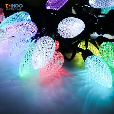 China LANDSCAPE factory outlets led outdoor Christmas light C9 12v IP68 colorful decoration C9 Christmas string light for sale