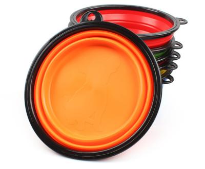 China Fashion Non-automatic Individual Collapsible Portable Collapsible Dog Bowl Abs+Tpe With Free Carabiner for sale