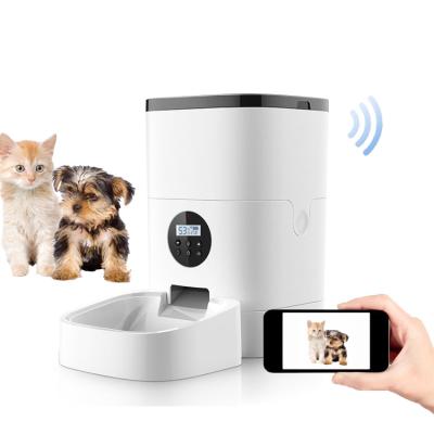 China Amazon Automatic Pet Feeder Success 6L Smart Cat Feeder Pet Food Dispenser With Check-in for sale