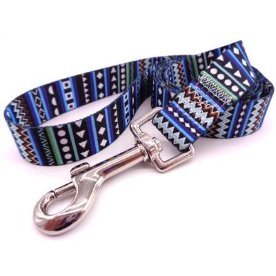 China Wholesale Custom Printing DETACHED Polyester Pet Leash Strap Pet Walking Dog Retractable Leash For Outdoor for sale