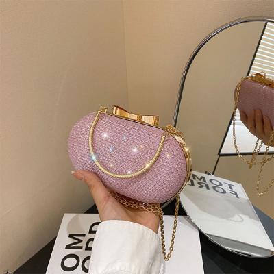 China Wholesale Fashion Luxury Ladies Shoulder Bag Daily Life Rhinestone Chains Women Clutch Evening Clutch Bags 2023 for sale