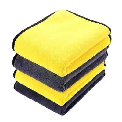 China Microfiber QUICK DRY Super Absorbent Cleaning And Double Faced Premium Professional Soft Plush Car Towel for sale