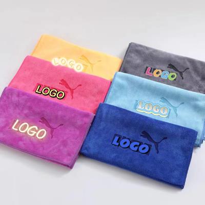 China Viable Professional High Quality Custom Logo Towels Yoga Gym Fitness Center Use Sweat Absorbing Quick-drying Microfiber Sports Towel for sale