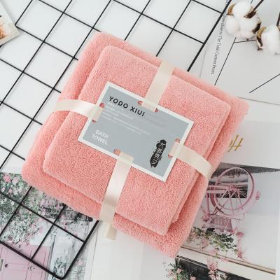 China Wholesale QUICK DRY Microfiber Baby Towel Set Coral Hotel Microfiber Towel Fleece Bath Towel Sets for sale