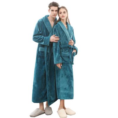 China China Factory Wholesale Custom Designer Flannel Hotel Spa Couples Bathrobe Set Luxury Women QUICK DRY for sale