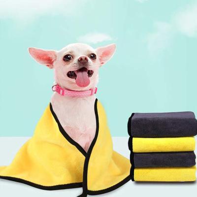 China Super Absorbent QUICK DRY Quick Dry Dog Towel Microfiber Bath Towel Gray Yellow for sale