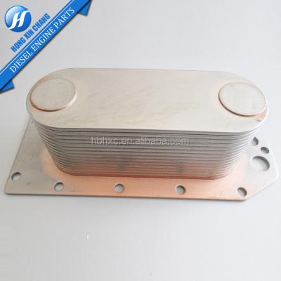 China 6L 6CT Heavy Duty Truck Diesel Engine Spare Parts Oil Cooler Aluminum Core 3966365 Standard Size for sale