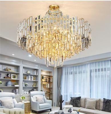 China Postmodern Italian Luxury Gold Modern Crystal Chandelier for sale