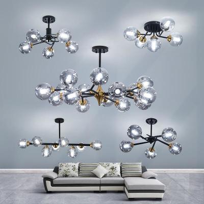 China La lámpara de cristal de la esfera del claro de E27 E26 fumó la sombra de lámpara de Grey Ceiling Light Teardrop Shaped en venta