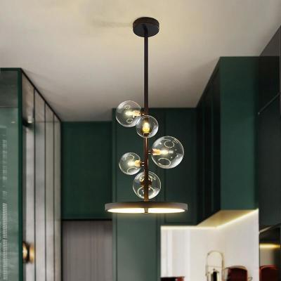 China Moderne Noordse Hangende Geleide de Tegenhangerlampen Dia28/48cm van het Lampglas met Lange Pool Te koop