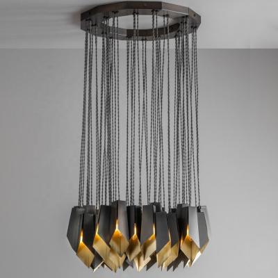 China E14 E12 Pendant Chandelier Lights Copper Bronze 54*3W D70*H32 for sale