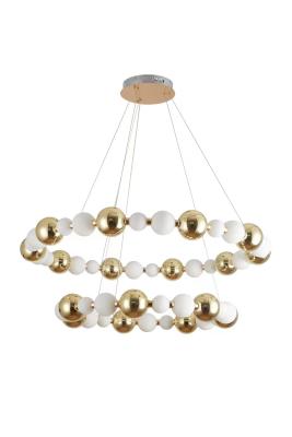 China Postmodern Moderne Cirkelluxe Ring Led Chandelier Rustproof Te koop