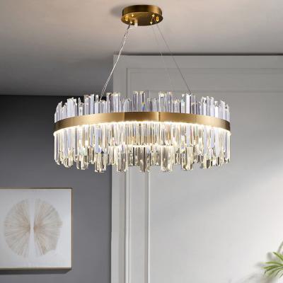 China Placa Tricolor do teto do metal de Crystal Ceiling Light Fixture With do candelabro da forma redonda à venda