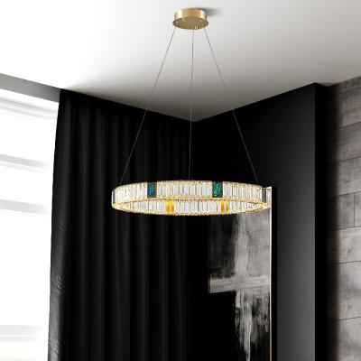 Cina OEM moderno del LED d'abbagliamento Crystal Ring Chandelier Double Ring per il salone in vendita