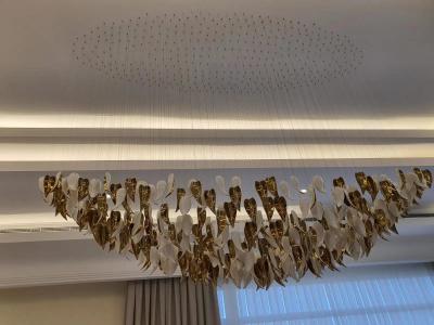 China Fashion Creativity Leaf Shape Customized Pendant Lamp Extra Large Chandeliers for sale