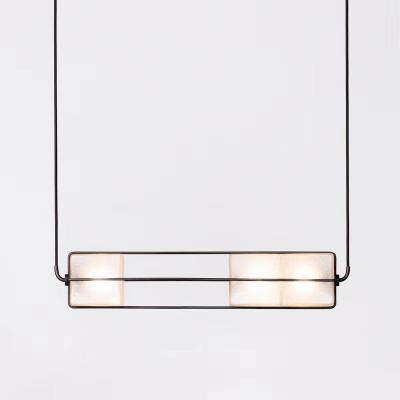 China Crystal Sand White Led Ceiling Lights 24W 48W 72W Bar Cafe Custom Pendant Light for sale