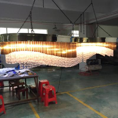 China Big Size Outdoor Customized Project Pendant Lamp Custom Chandeliers for sale