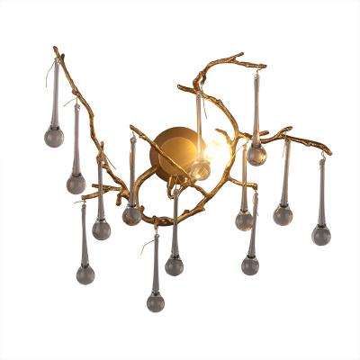 China Brass Button Control Modern Wall Lamp Chandelier Wall Lights for sale