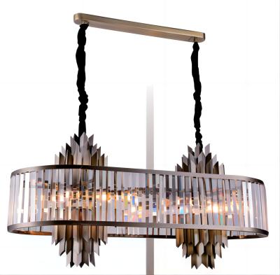 China ISO9001 BSCI Energy Saving Smokey Gray Crystal Commercial Chandelier Custom Service for sale