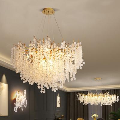 China Modern Commercial Chandeliers Lighting Indoor Crystal Glass Pendant Lamp for sale