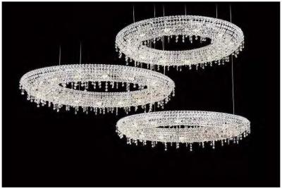 China Light Luxury Creative Lobby Chandelier High End Crystal Chandeliers Hotel Lobby Art Island for sale