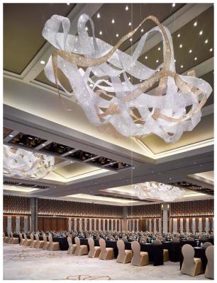 China Tailor Made Crystal Ribbon Chandelier Modern European Chandeliers for sale