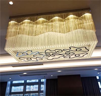 China LED Chinese Style Xiangyun Design Custom Crystal High Ceilings Chandeliers for sale