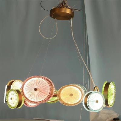 China 4000K Colorful Glass Chandelier Restaurant Chandelier LED for sale