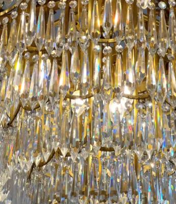 China Modern Crystal Large Foyer Chandelier For High Ceilings Europe And America for sale