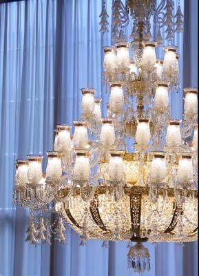 China High Ceilinged Modern Large Crystal Chandelier for sale