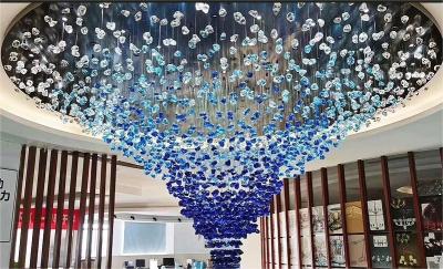 China Modern Hotel Banquet Hall Chandelier Lighting Shopping Mall Modern Crystal Stone Chandelier for sale