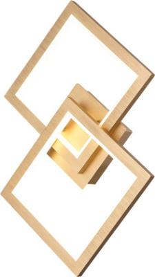 China Simple Geometric Square Gold Light Body Aluminum 20W 3000K Switch Control Wall Lamp Ceiling Light for sale