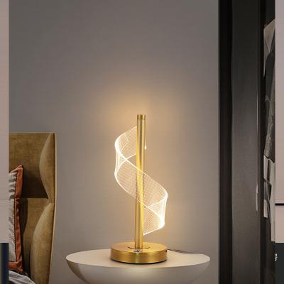 China Modern Acrylic Decorative Table Lamp Model Room Hotel Bedroom Bedside Reading Atmosphere Lamp for sale