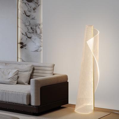 China Nordic Irregular Personality Special Type Acrylic Art Atmosphere Postmodern Design Sense Led Light Guide Sofa Floor Lamp for sale