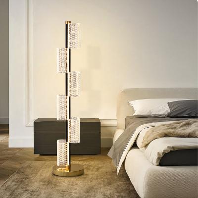 China Floor Lamp Luxury Model Room Bedroom Study Living Room Fashion Remote Control Online Celebrity Modern Bar Led Floor Lamp for sale