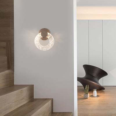 Cina 3000K Lampada da letto da camera da letto Nordica Moderna Semplice Luce Luxury Living Room Parete Minimalista Lampada da parete a cristallo di bolla in vendita