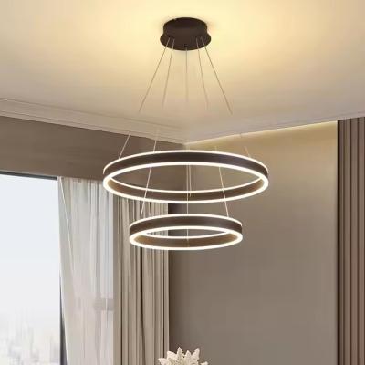 China Home Living Room Dining Room Chandelier Ring Aluminum Modern LED Decorative Ceiling Pendant Lamp for sale