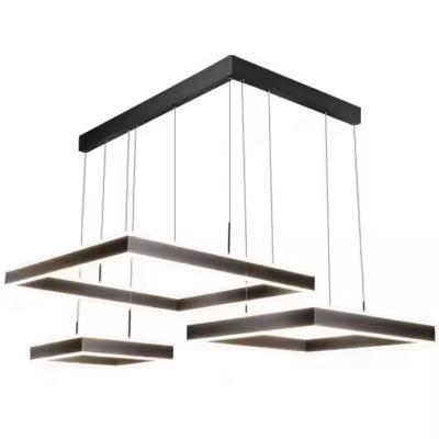 Cina Soggiorno Lampada quadrata semplice lampadario quadrato lampadario nordico minimalista Sala da pranzo in vendita