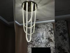 Multilayer High End Foyer Large Foyer Chandeliers Vertical Ring Pendant Light Rustproof