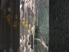 Luxury Gold Decoration Custom Staircase Hotel Lobby Led Modern Glass Chandelier Lamp