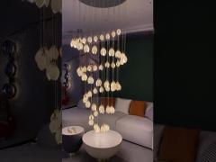 G9 Petal Pendant Ceiling Light Multi Size Ceramic Flower Pendant Light 85V To 265V