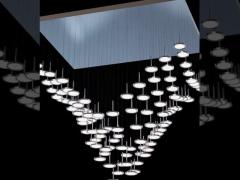 White Magnolia Flower Glass Custom Chandelier For High End Hotel Banquet Hall