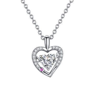 China Sevena Jewelry Brand SAP2208 Romantic Jewelry 925 Sterling Silver CZ Diamond Heart Pendant Necklace Engagement Gift for sale